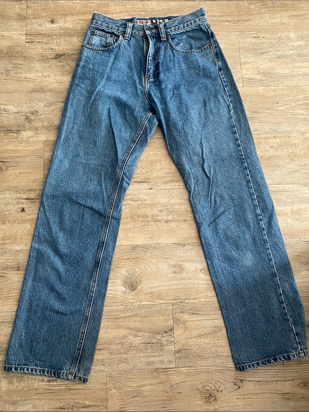 Women's Wide Leg Blue Denim Jeans - Classic Flare Fit